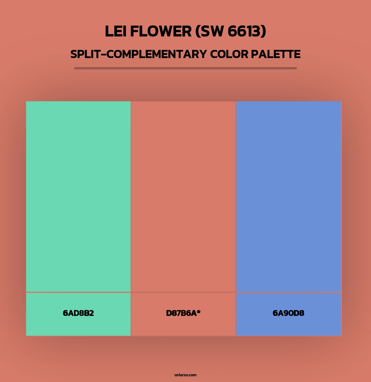 Lei Flower (SW 6613) - Split-Complementary Color Palette