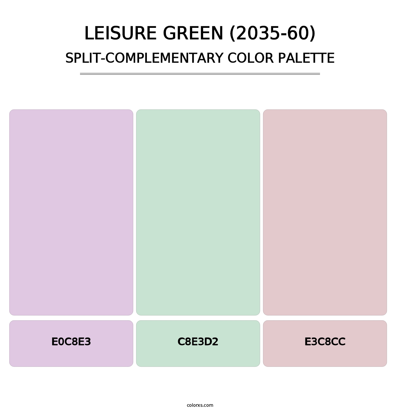 Leisure Green (2035-60) - Split-Complementary Color Palette