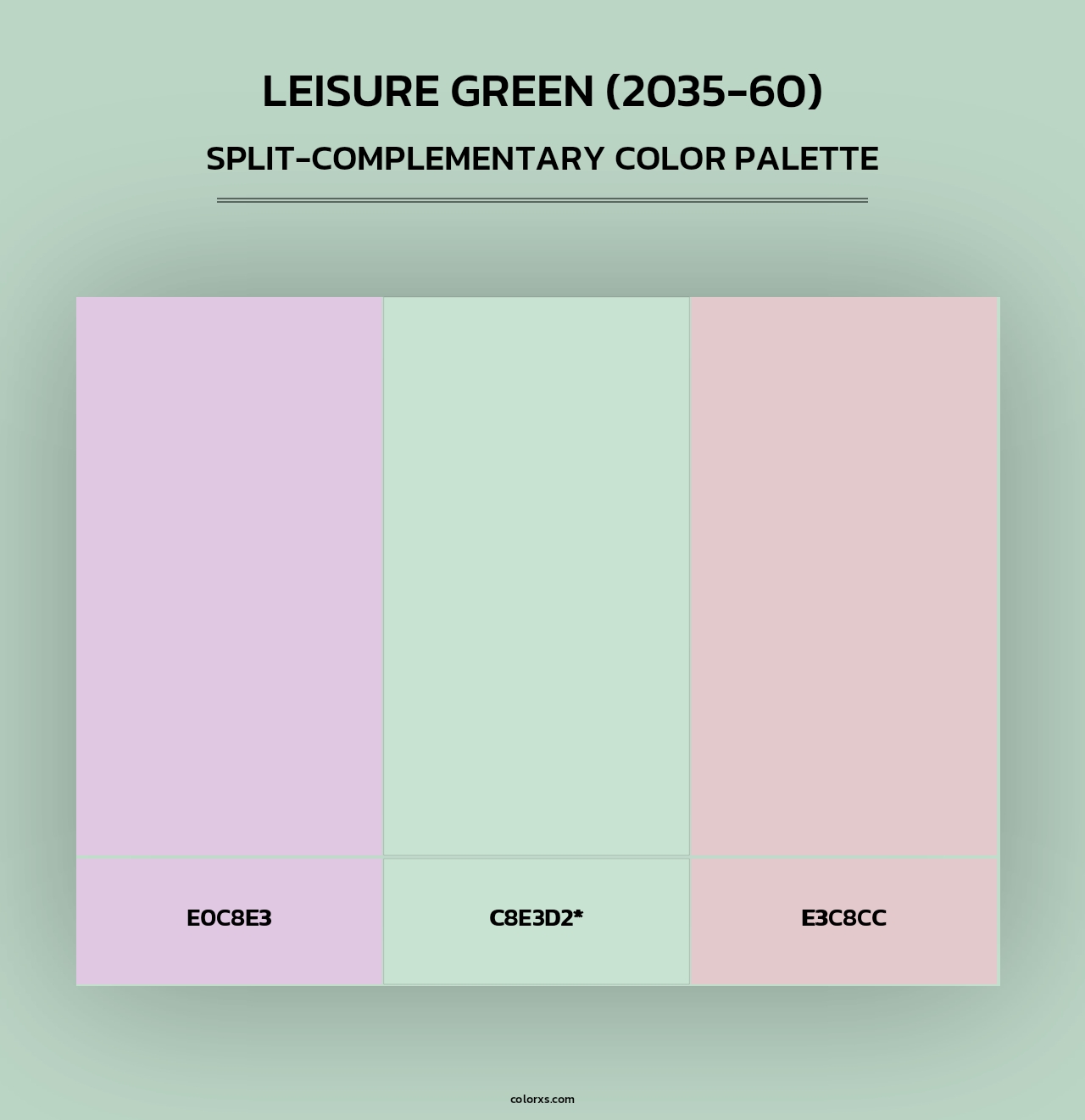 Leisure Green (2035-60) - Split-Complementary Color Palette
