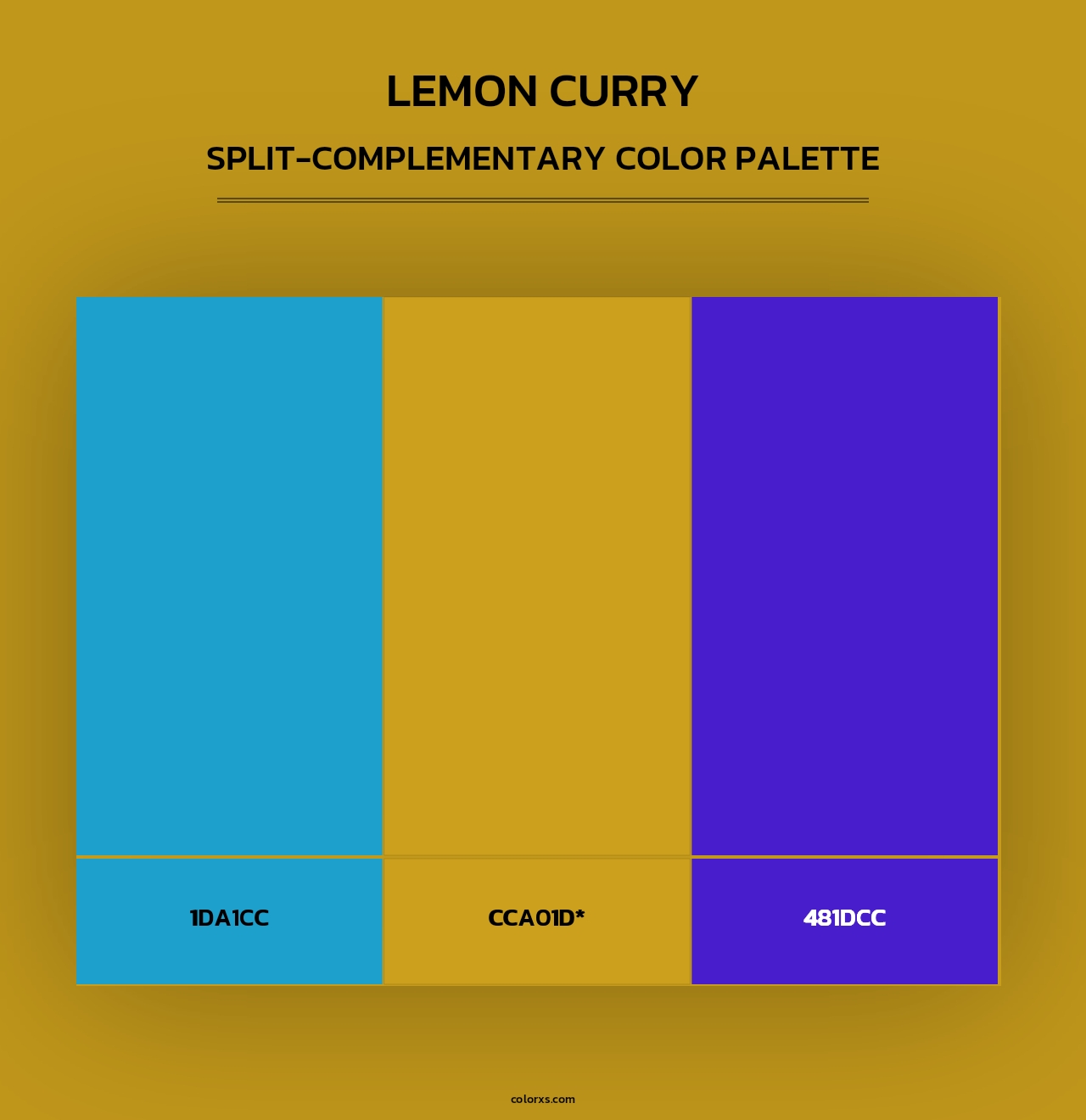 Lemon Curry - Split-Complementary Color Palette