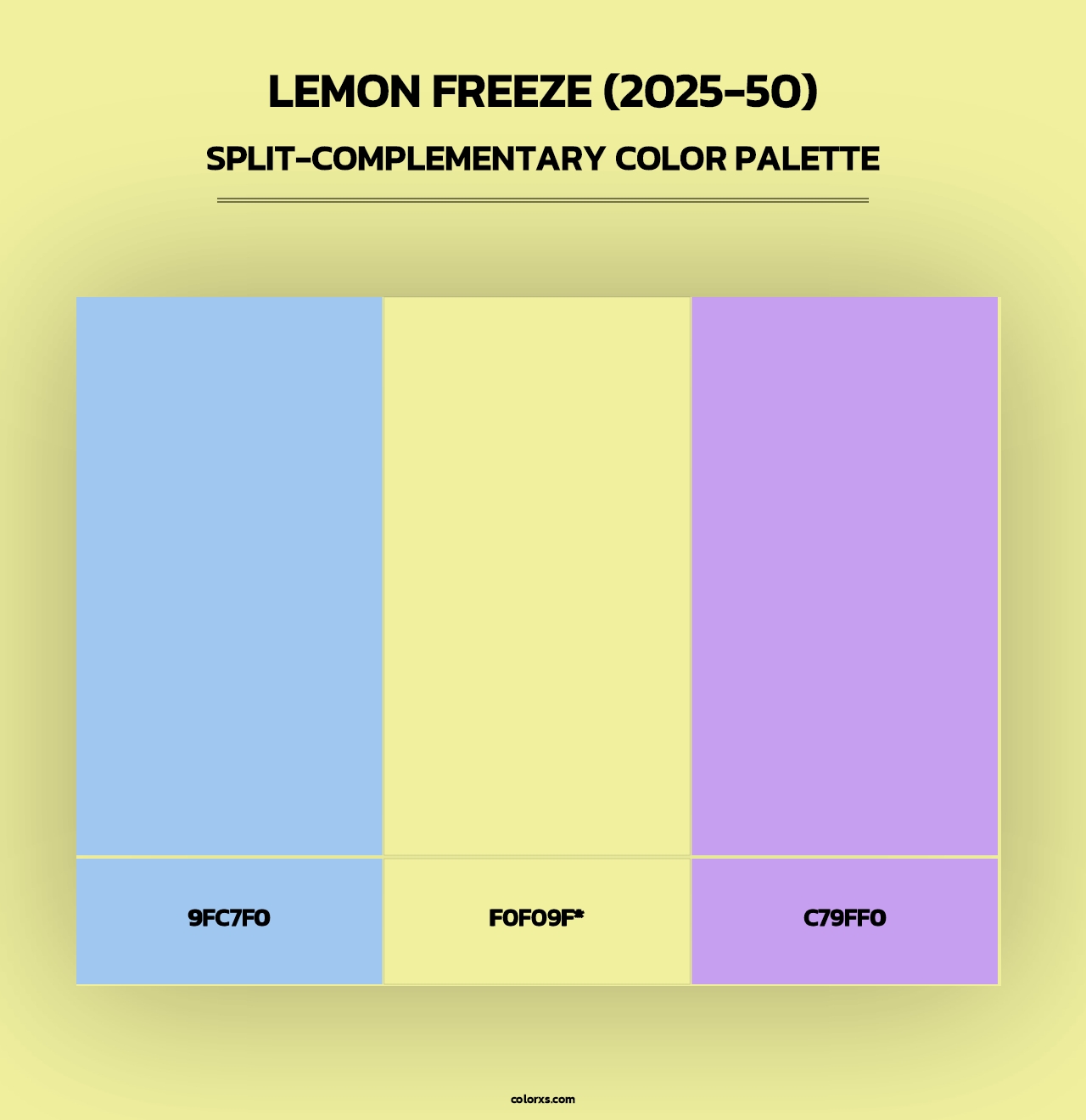 Lemon Freeze (2025-50) - Split-Complementary Color Palette