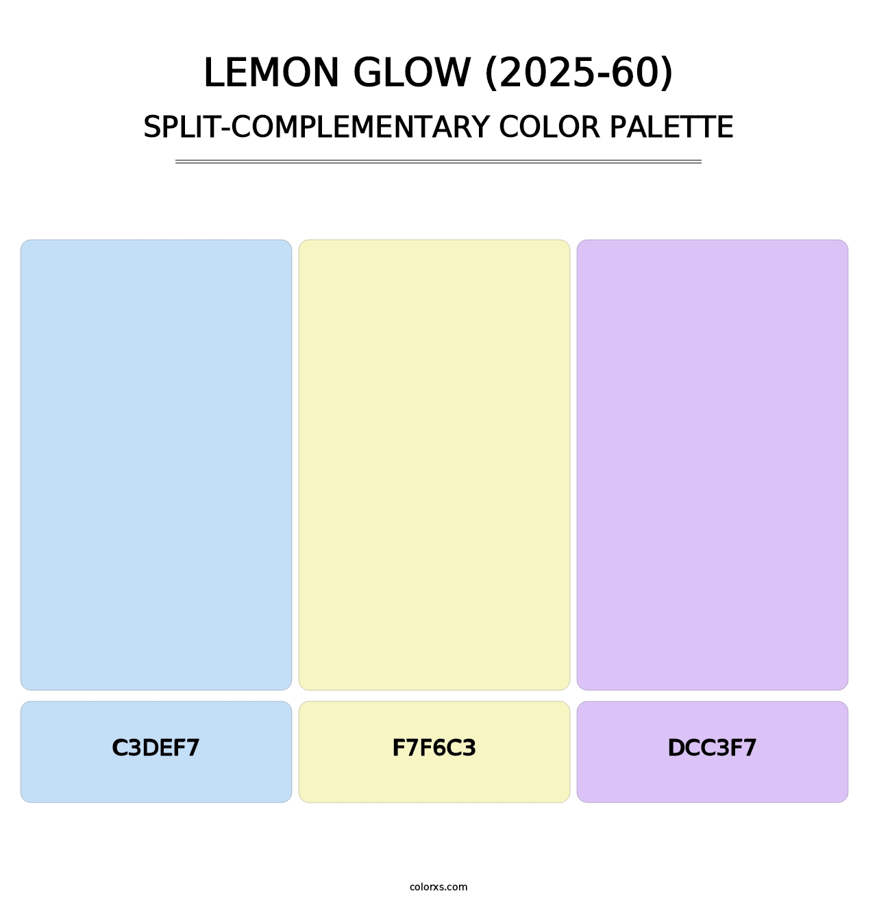 Lemon Glow (2025-60) - Split-Complementary Color Palette