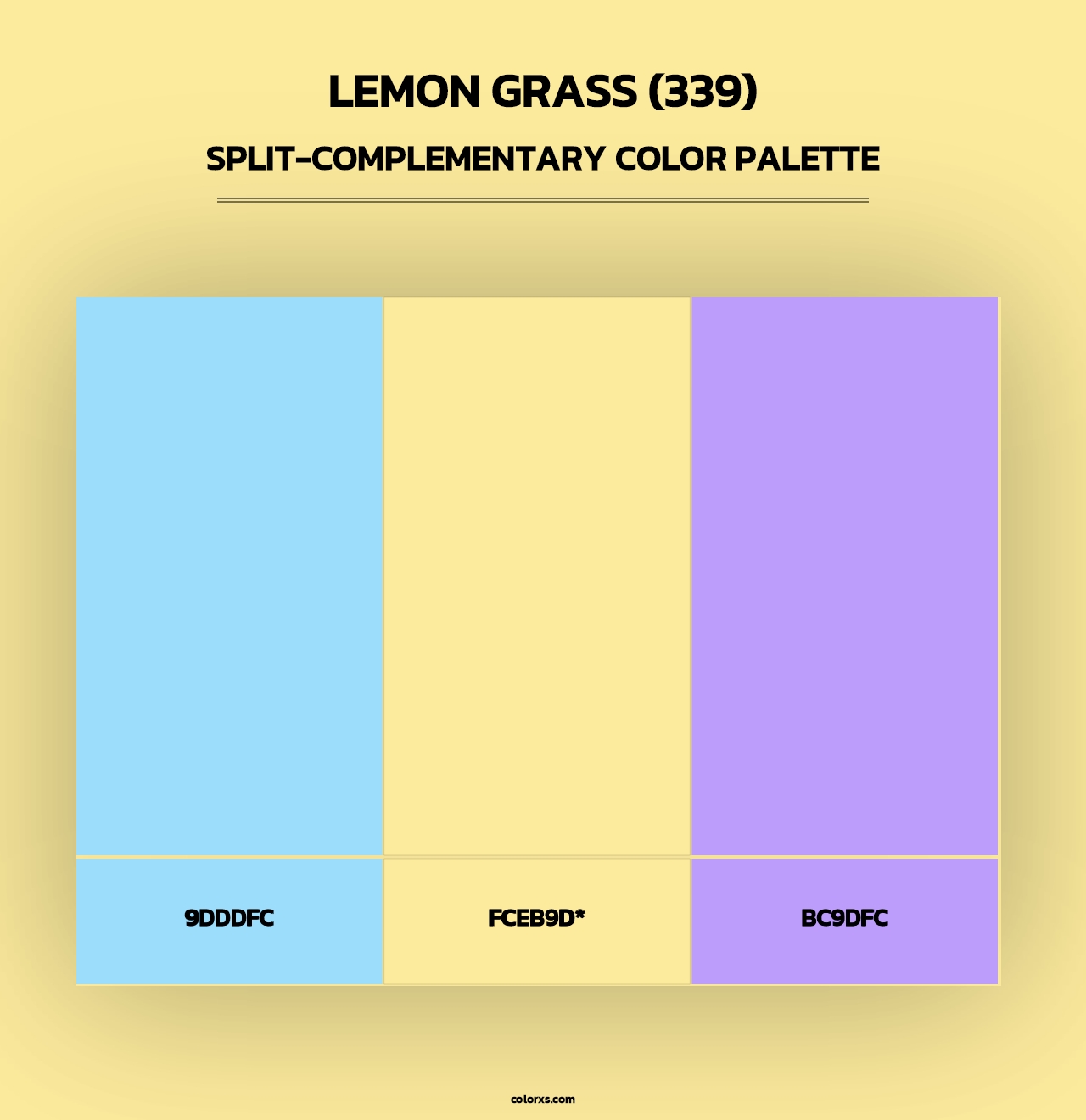 Lemon Grass (339) - Split-Complementary Color Palette