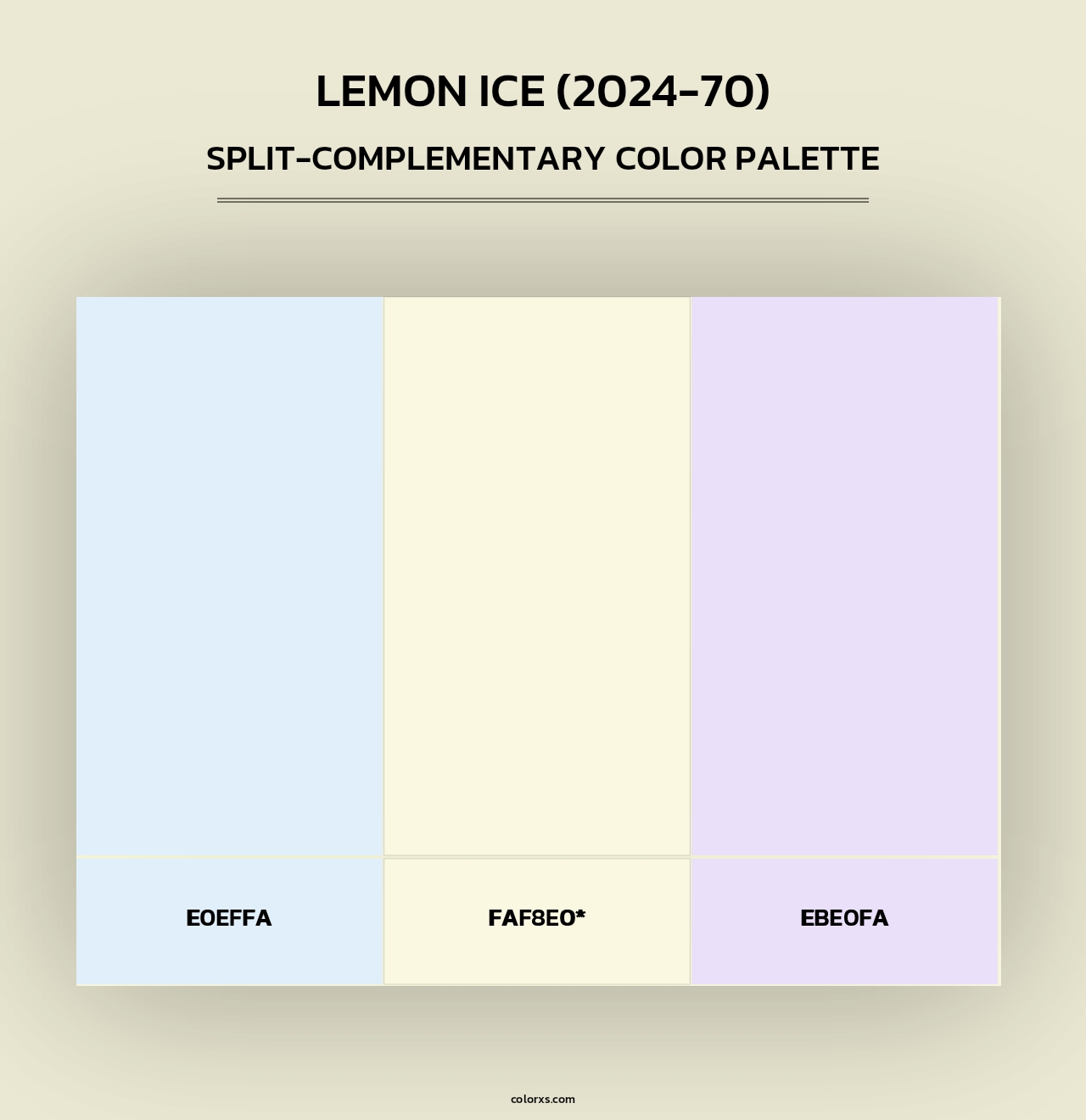 Lemon Ice (2024-70) - Split-Complementary Color Palette
