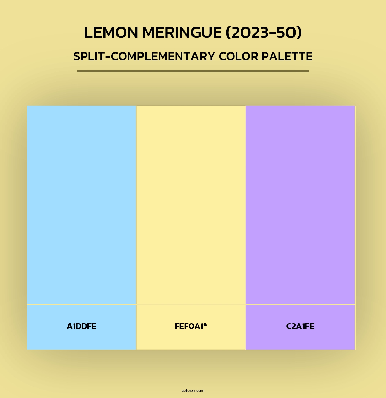 Lemon Meringue (2023-50) - Split-Complementary Color Palette