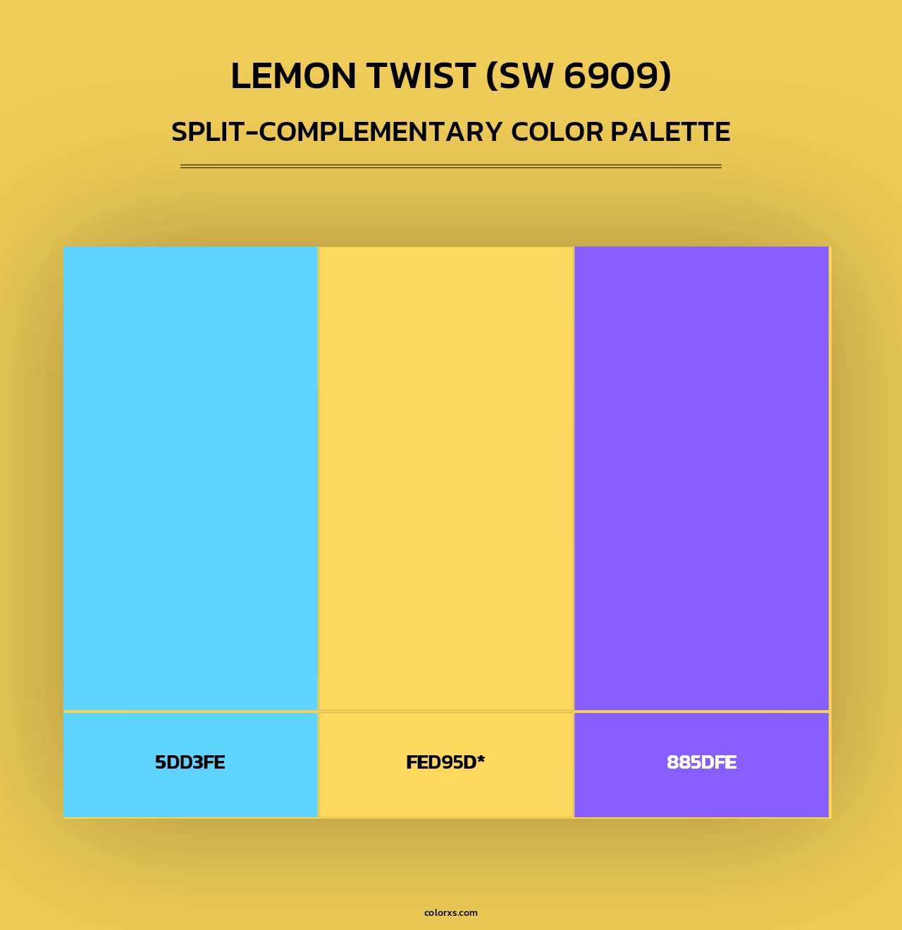 Lemon Twist (SW 6909) - Split-Complementary Color Palette