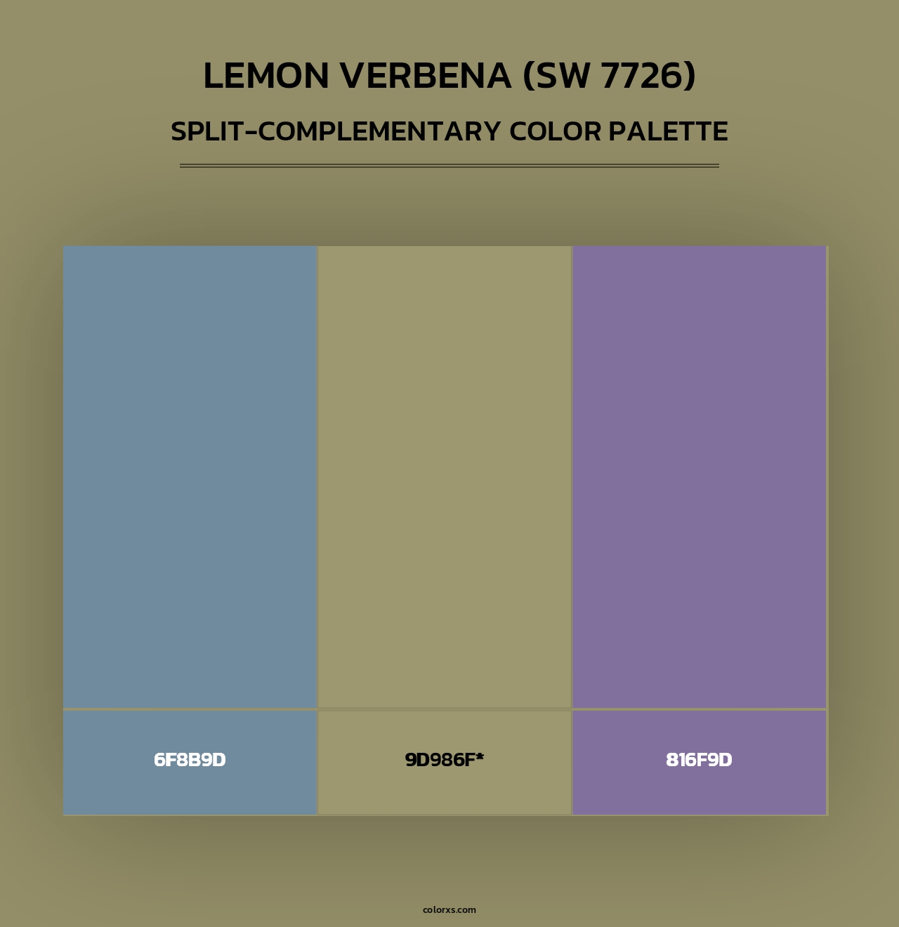 Lemon Verbena (SW 7726) - Split-Complementary Color Palette