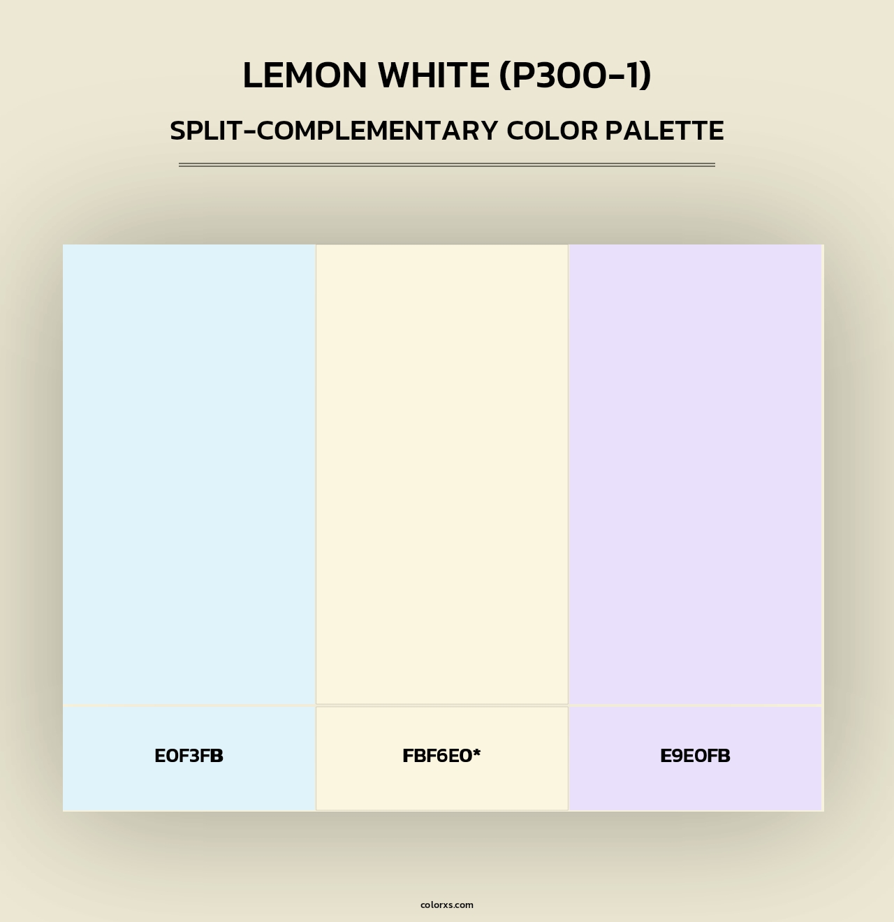Lemon White (P300-1) - Split-Complementary Color Palette