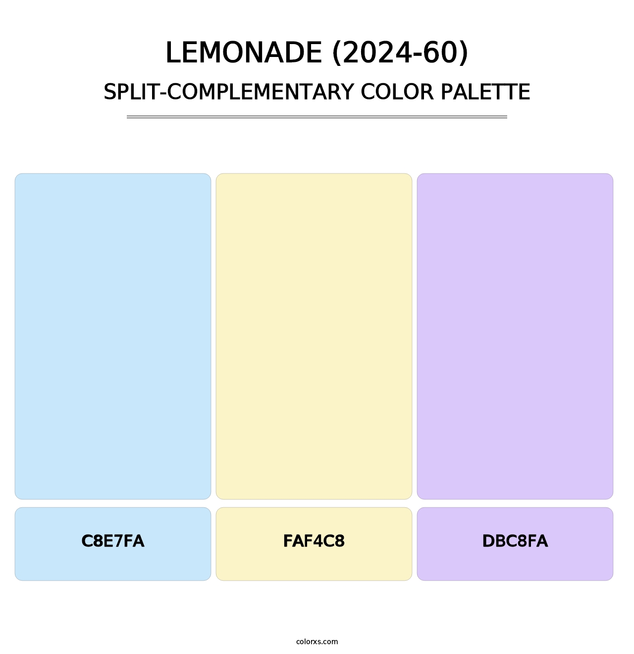 Lemonade (2024-60) - Split-Complementary Color Palette