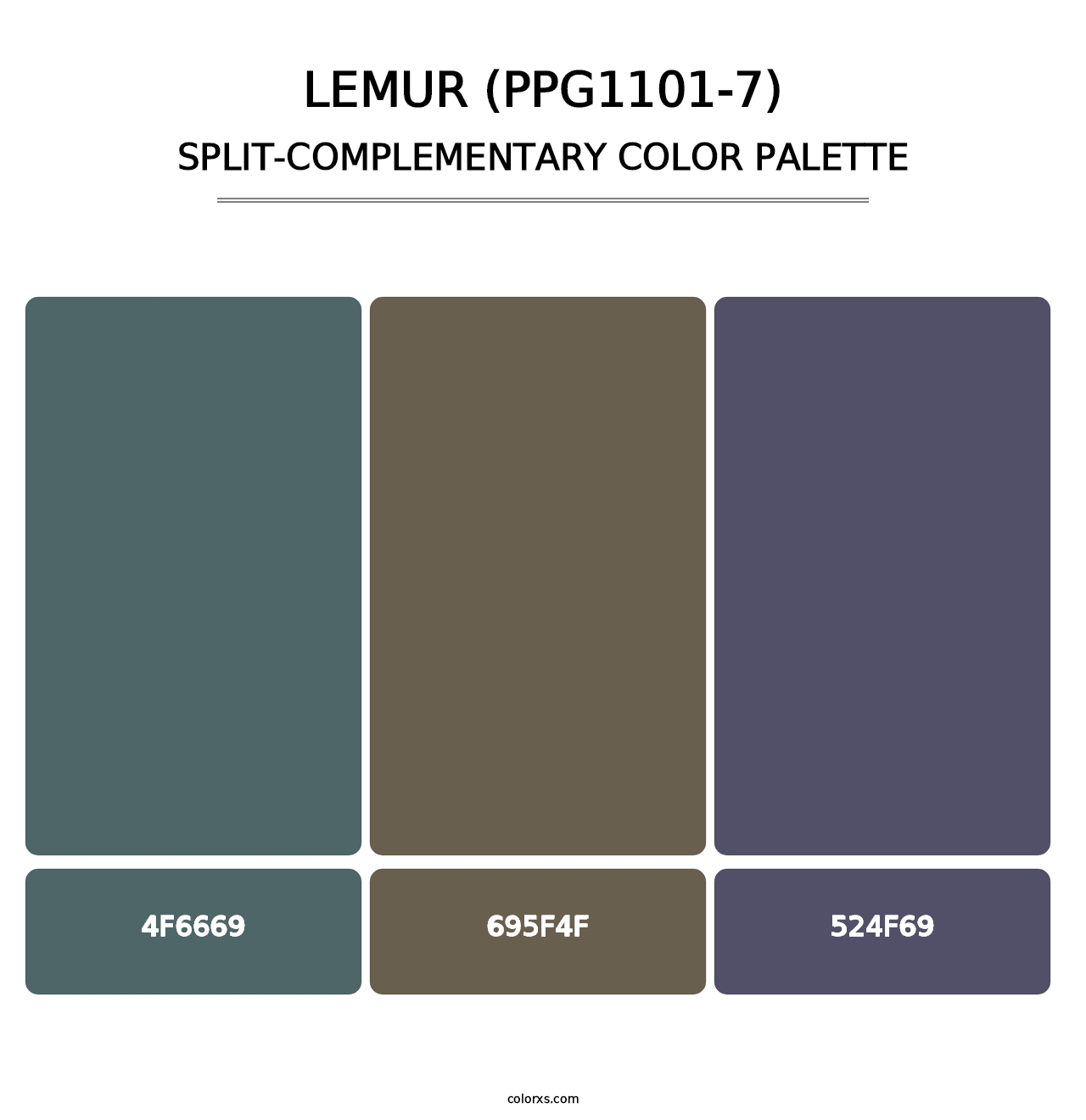 Lemur (PPG1101-7) - Split-Complementary Color Palette