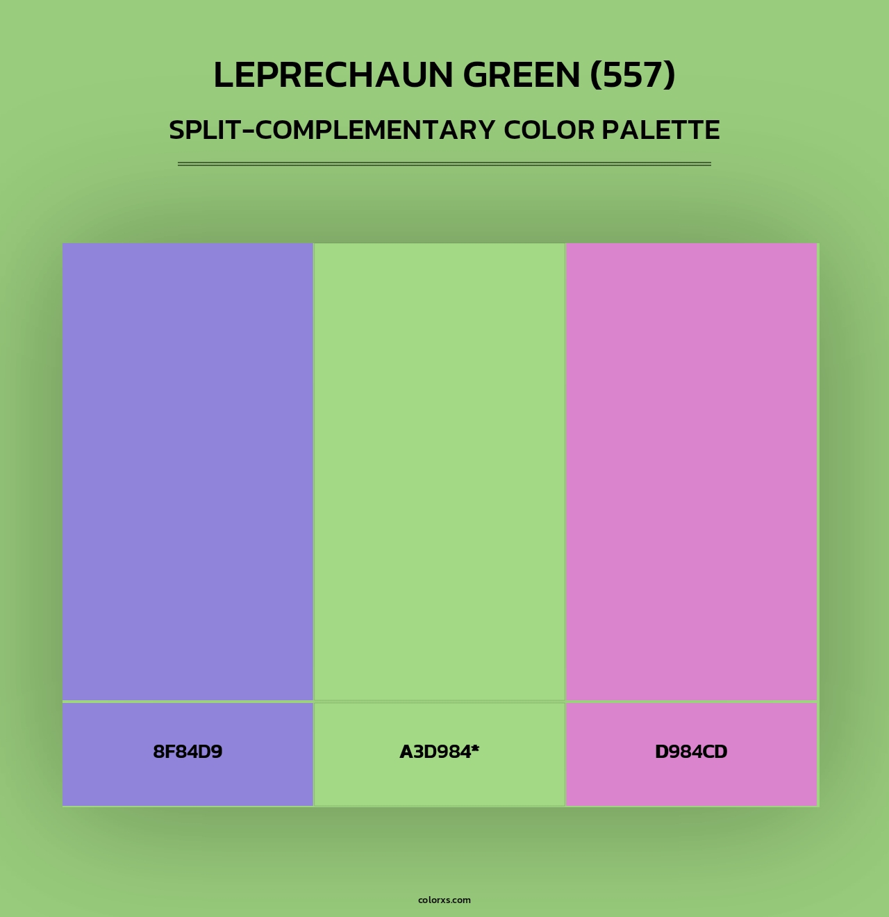 Leprechaun Green (557) - Split-Complementary Color Palette
