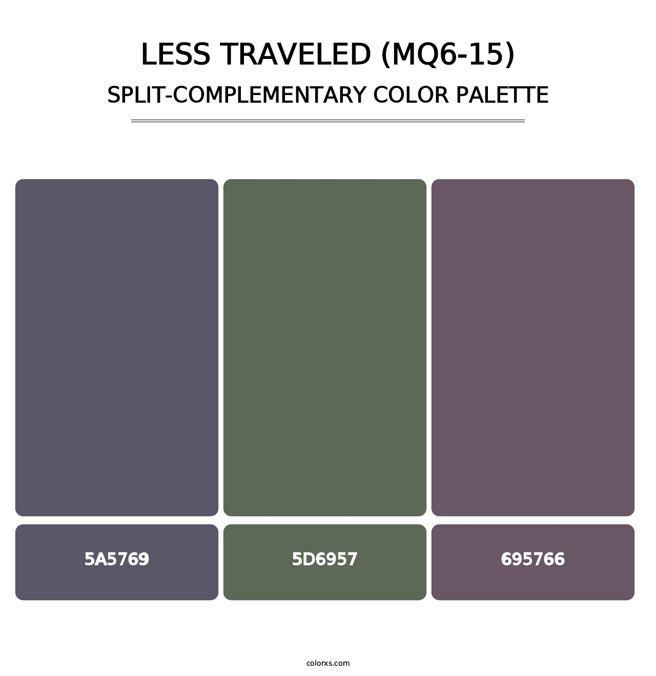 Less Traveled (MQ6-15) - Split-Complementary Color Palette