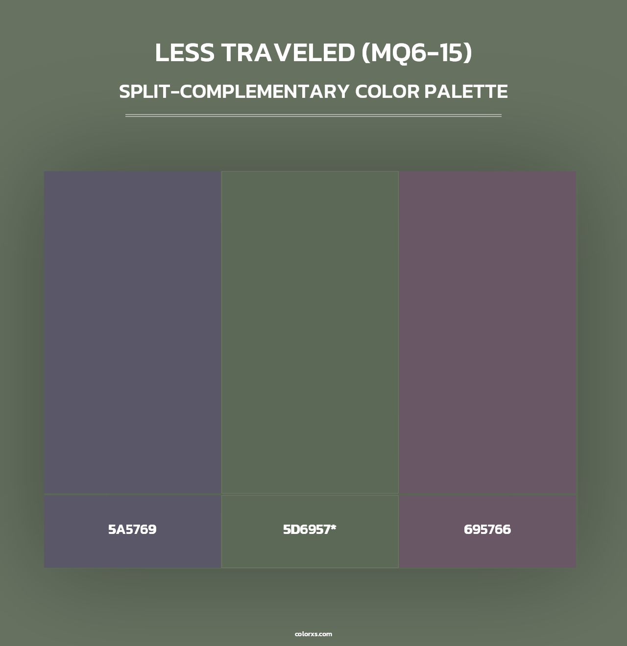 Less Traveled (MQ6-15) - Split-Complementary Color Palette