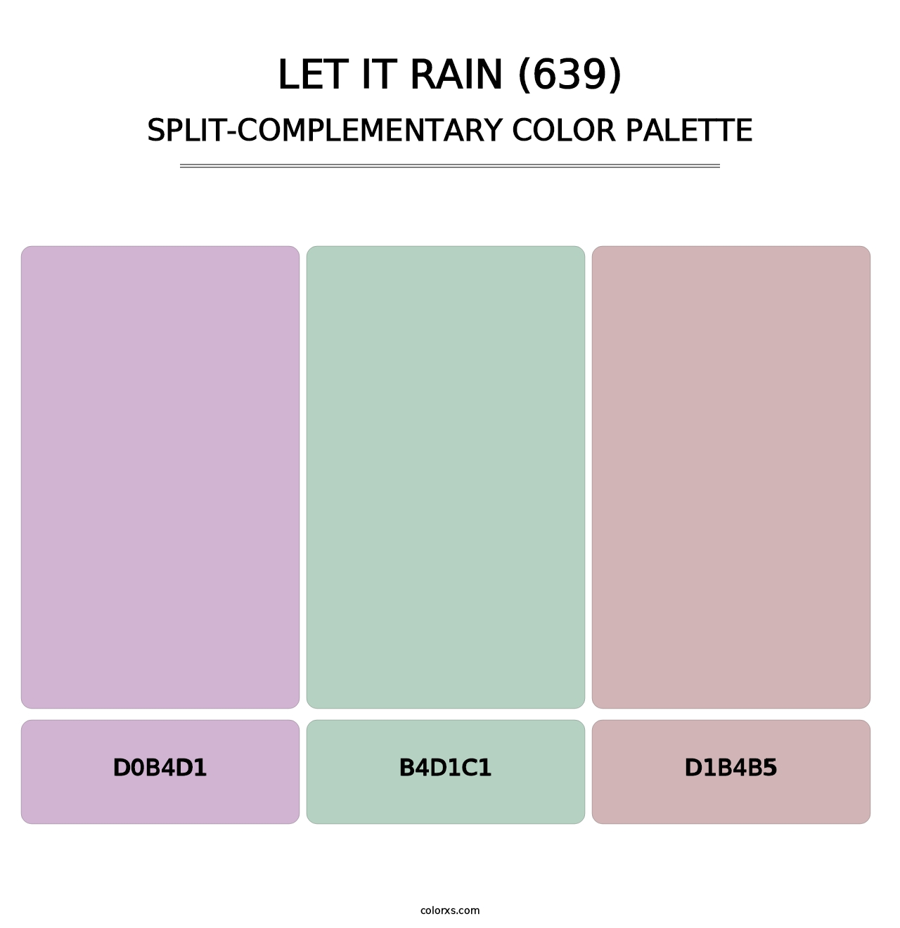 Let It Rain (639) - Split-Complementary Color Palette