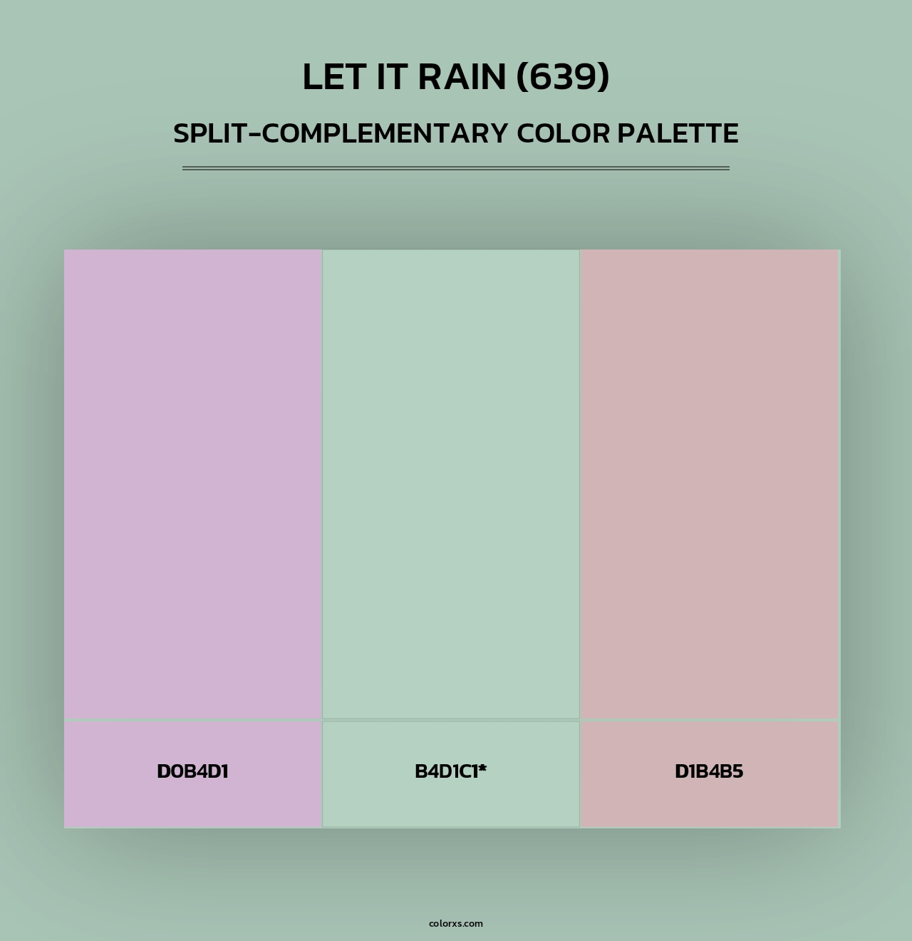 Let It Rain (639) - Split-Complementary Color Palette