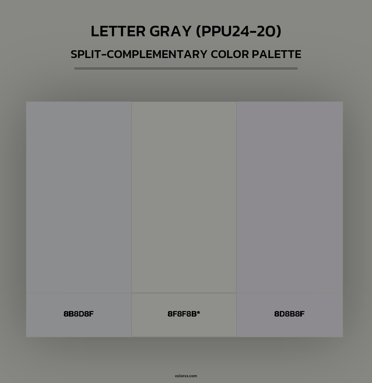 Letter Gray (PPU24-20) - Split-Complementary Color Palette