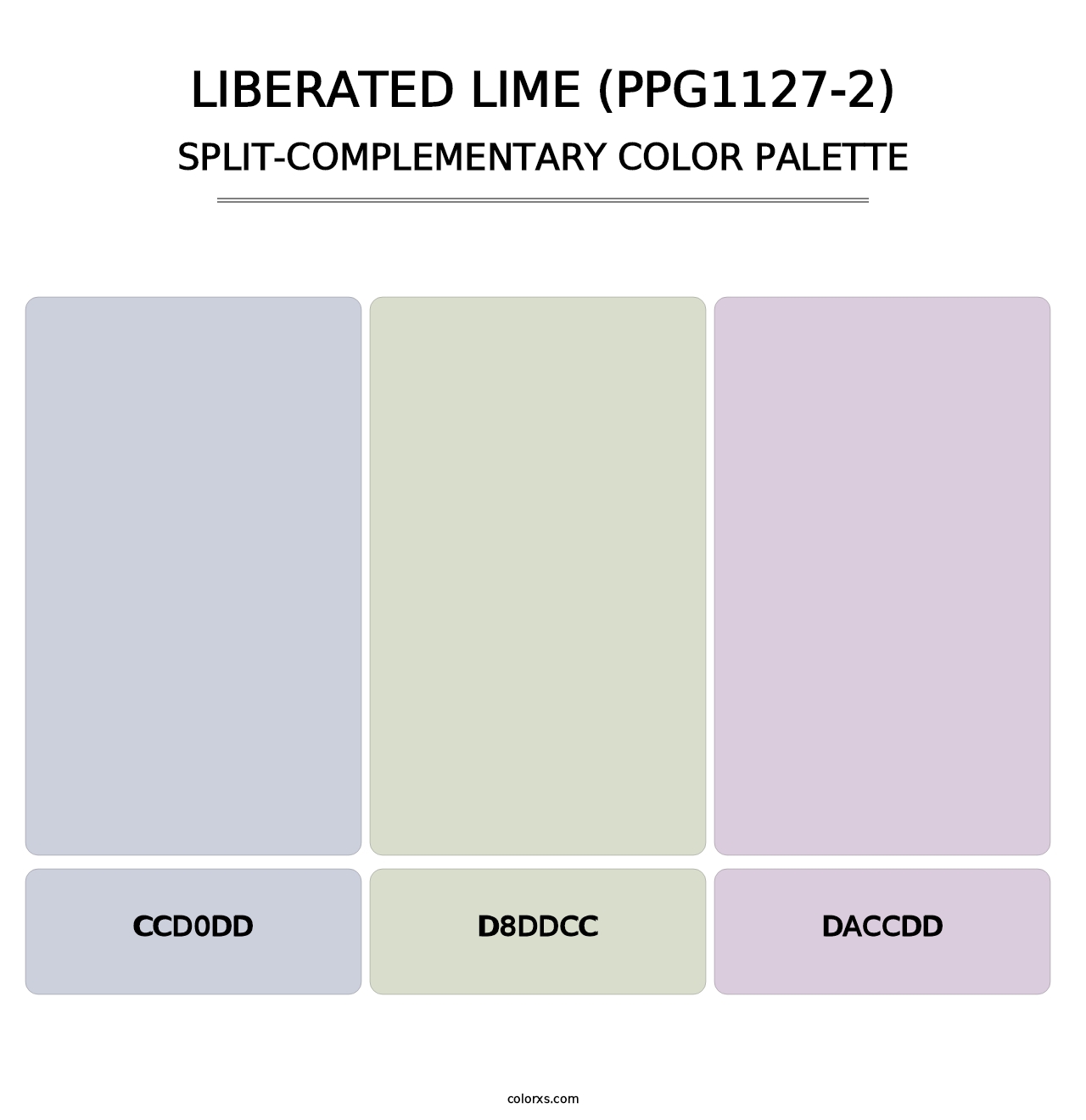 Liberated Lime (PPG1127-2) - Split-Complementary Color Palette