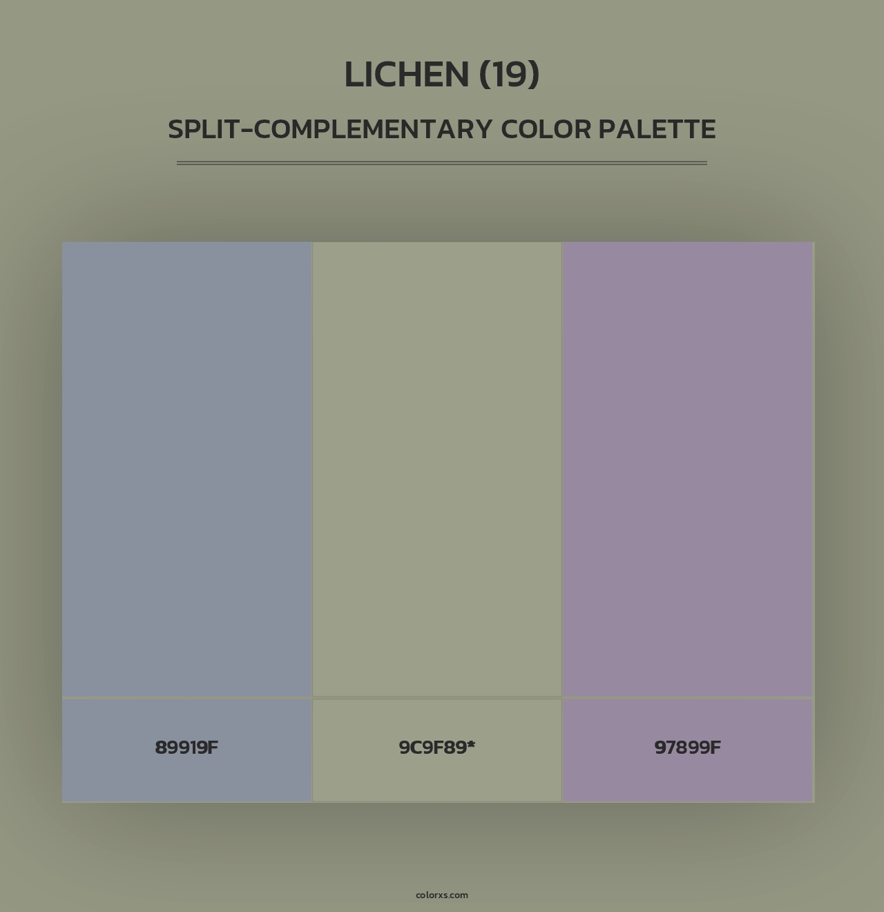 Lichen (19) - Split-Complementary Color Palette