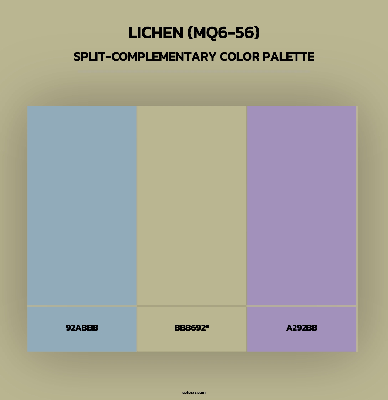 Lichen (MQ6-56) - Split-Complementary Color Palette