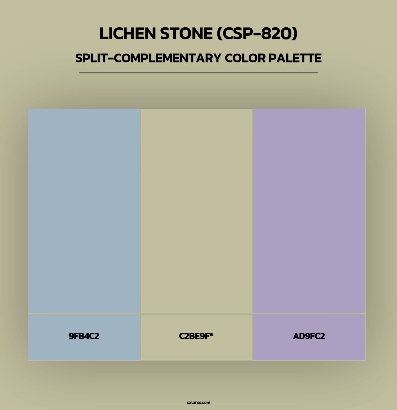 Lichen Stone (CSP-820) - Split-Complementary Color Palette