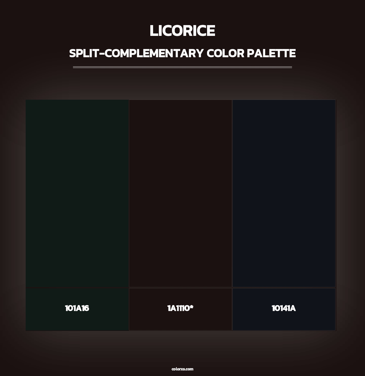 Licorice - Split-Complementary Color Palette