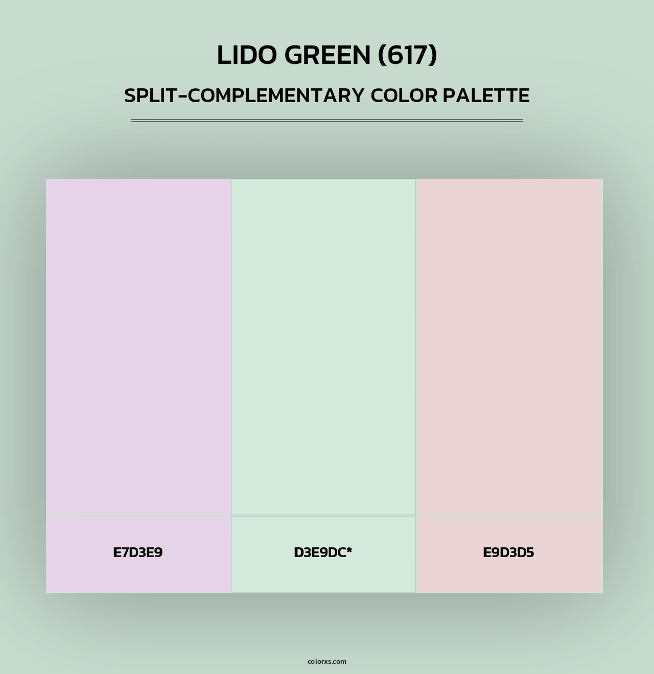 Lido Green (617) - Split-Complementary Color Palette