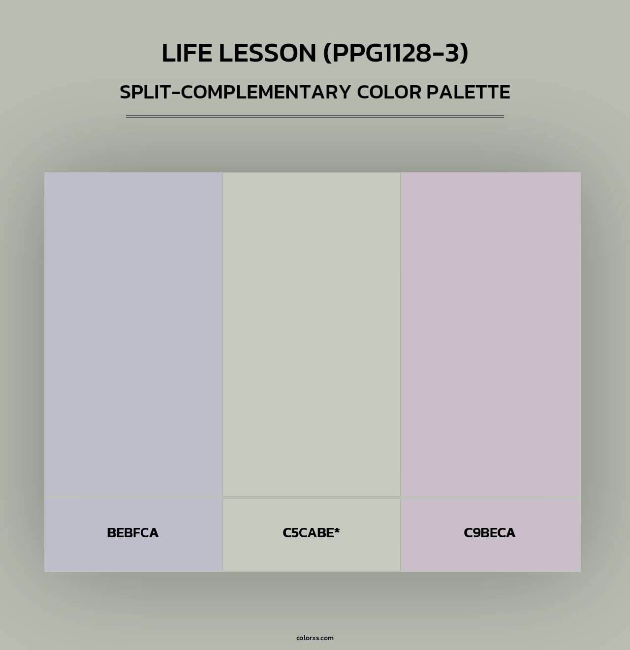 Life Lesson (PPG1128-3) - Split-Complementary Color Palette