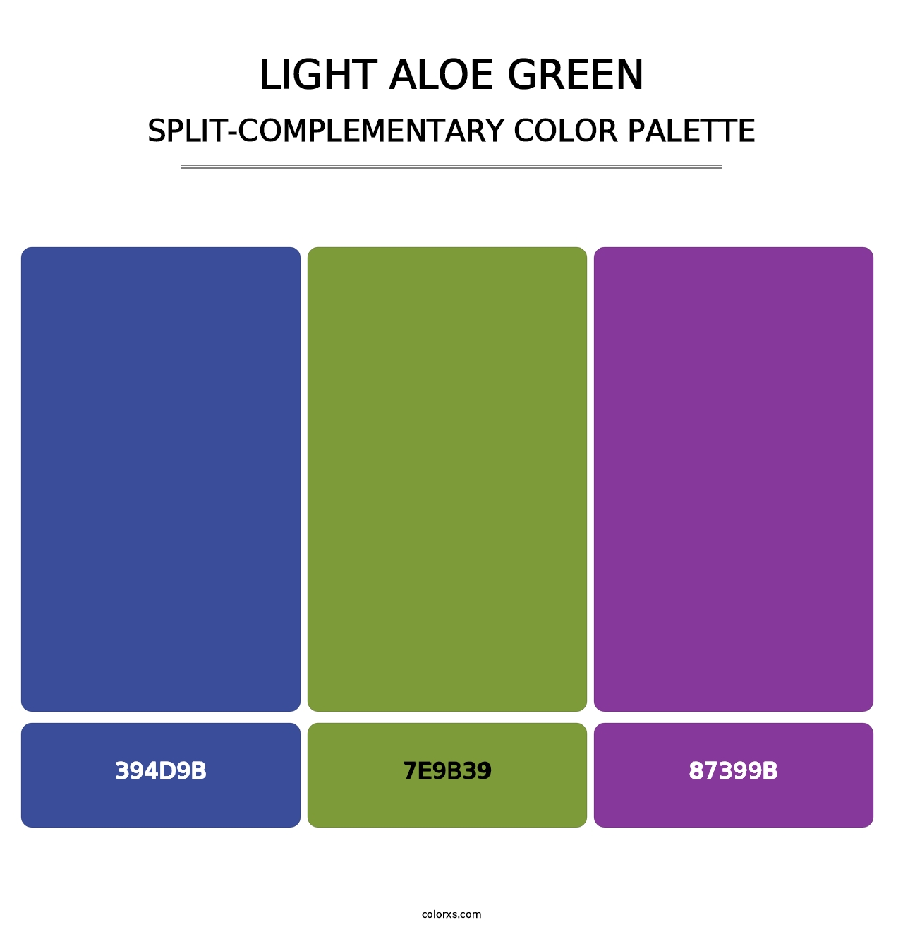 Light Aloe Green - Split-Complementary Color Palette