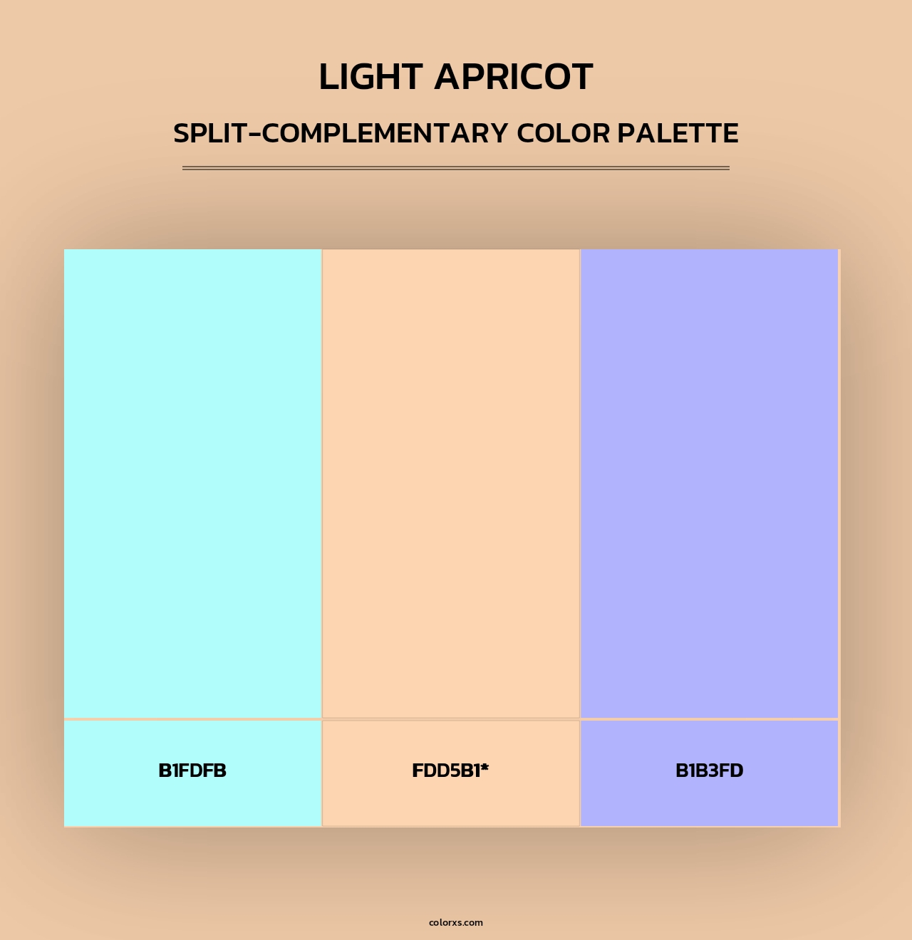 Light Apricot - Split-Complementary Color Palette