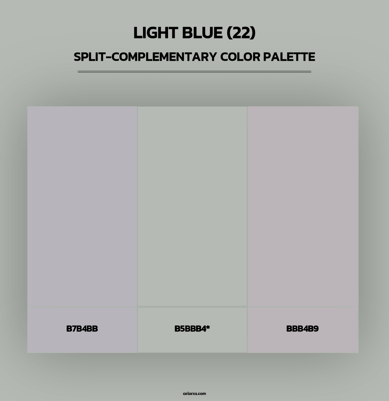 Light Blue (22) - Split-Complementary Color Palette