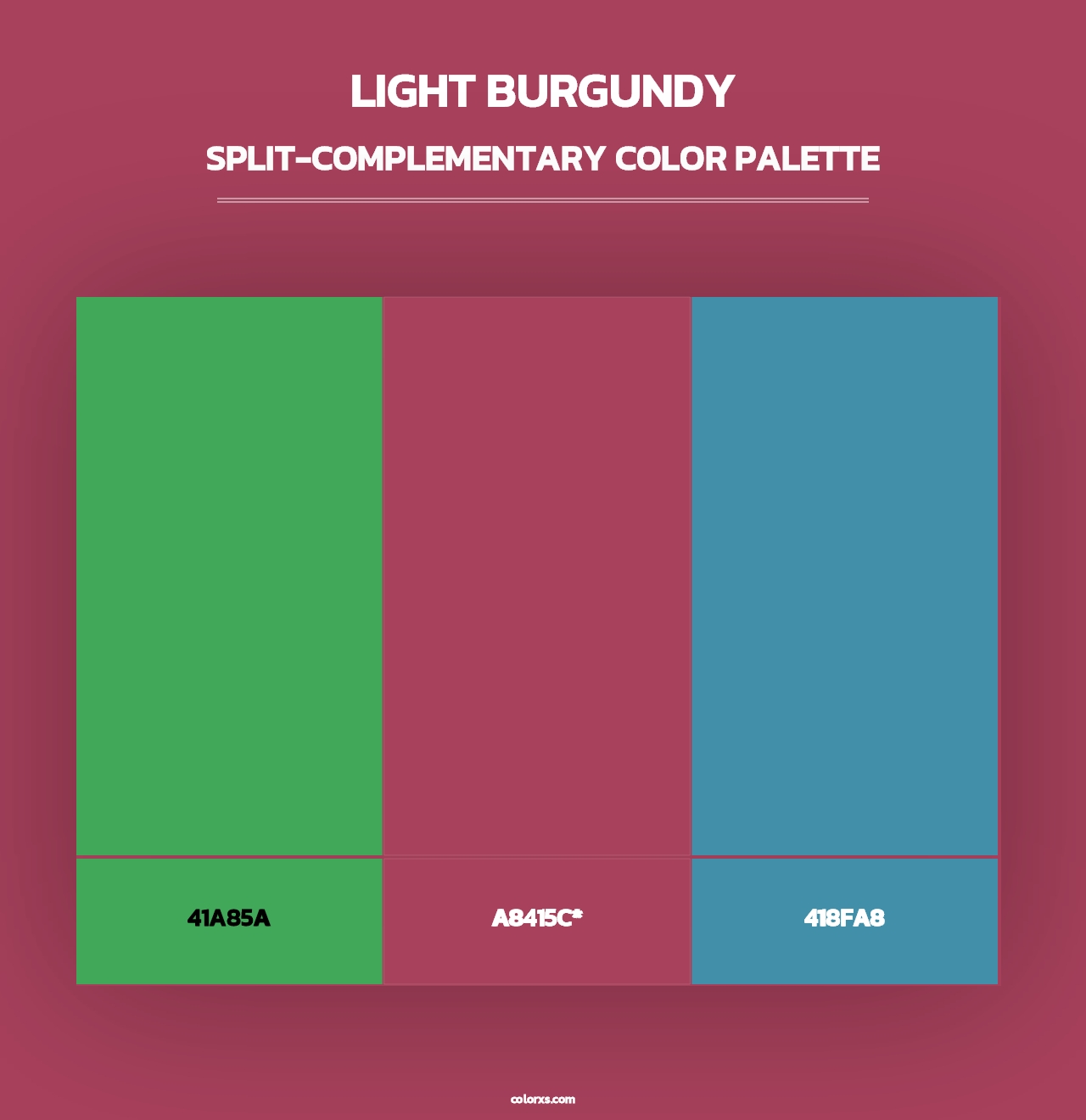 Light Burgundy - Split-Complementary Color Palette