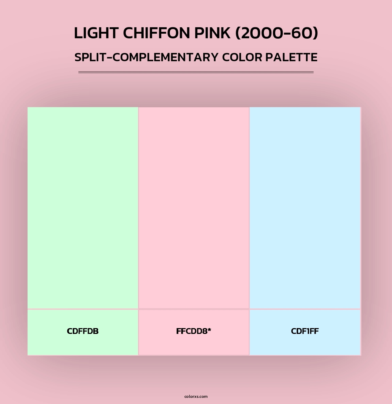 Light Chiffon Pink (2000-60) - Split-Complementary Color Palette