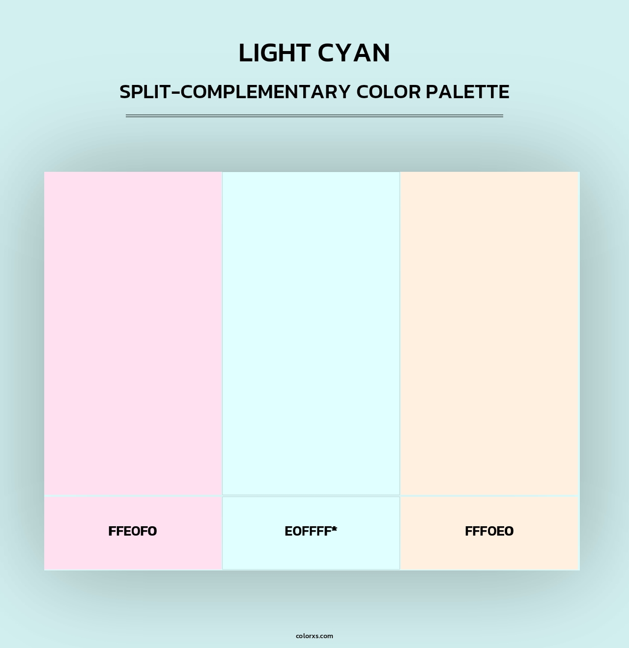 Light Cyan - Split-Complementary Color Palette