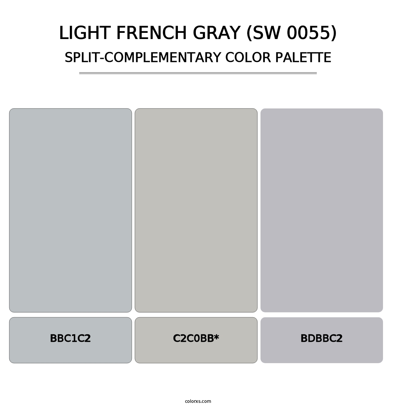 Light French Gray (SW 0055) - Split-Complementary Color Palette