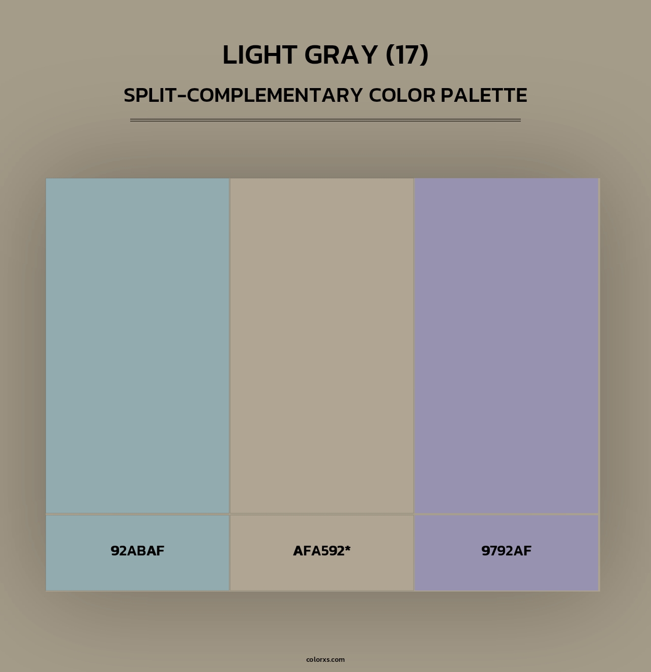 Light Gray (17) - Split-Complementary Color Palette