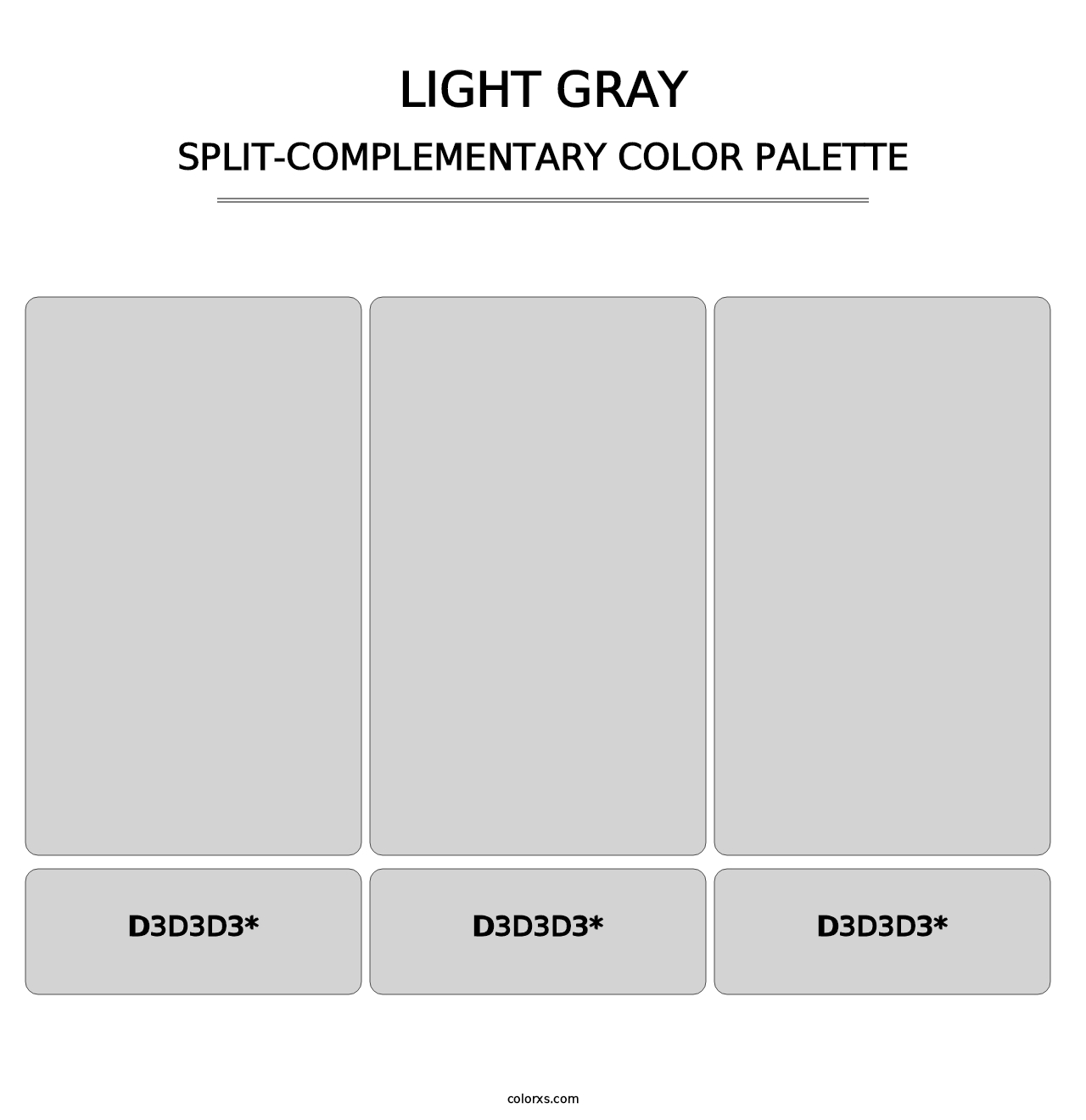 Light Gray - Split-Complementary Color Palette