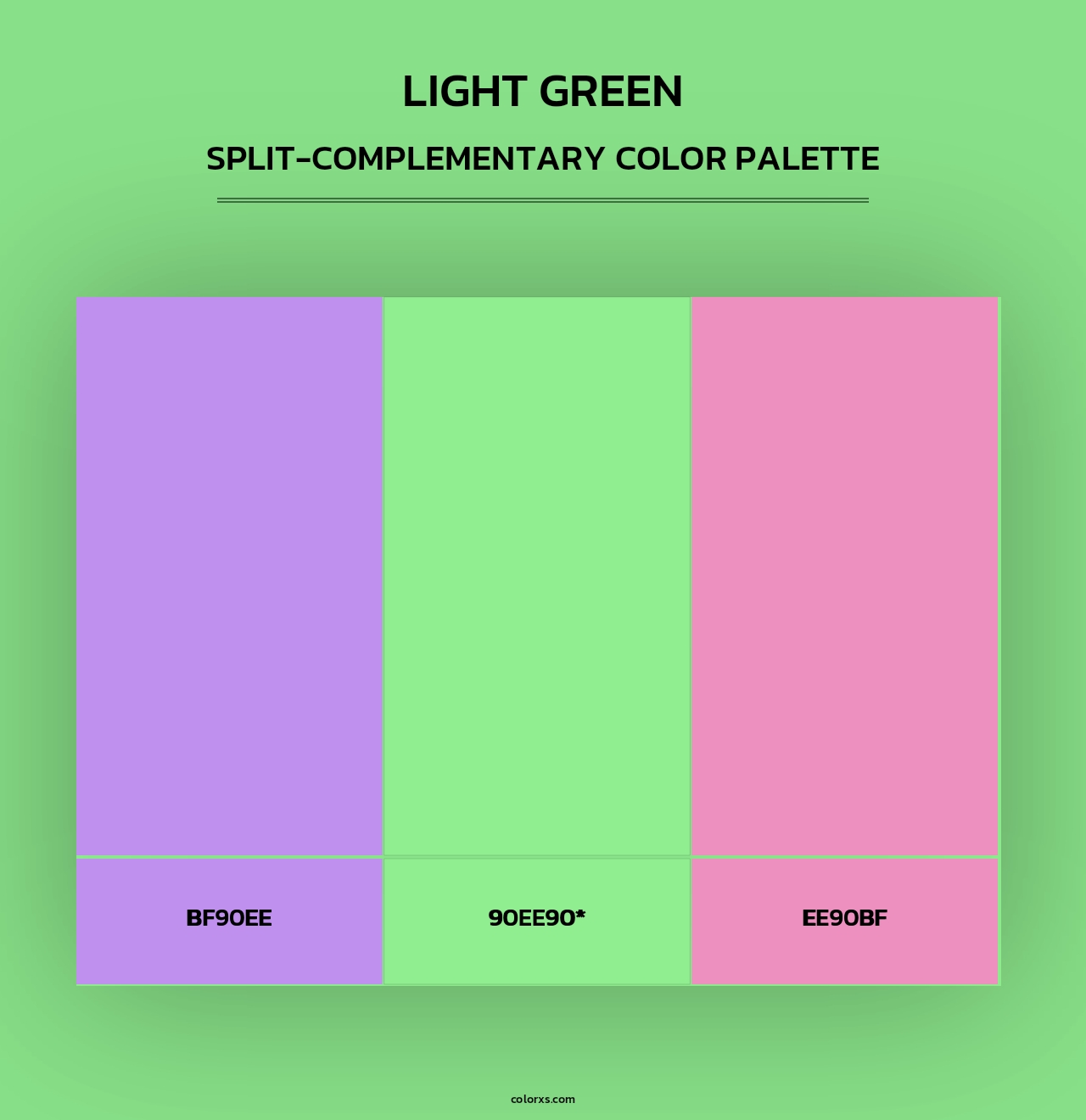 Light Green - Split-Complementary Color Palette