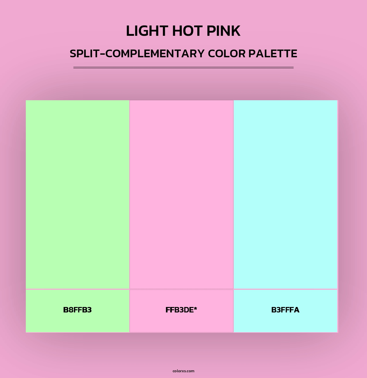 Light Hot Pink - Split-Complementary Color Palette