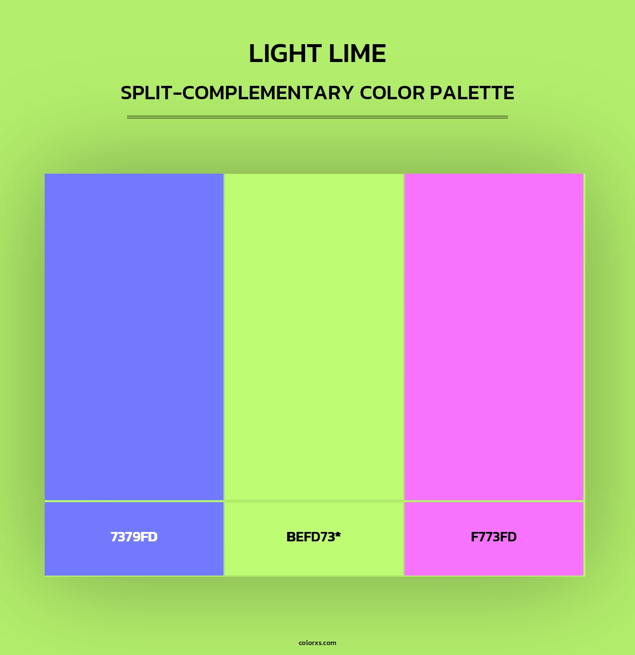 Light Lime - Split-Complementary Color Palette