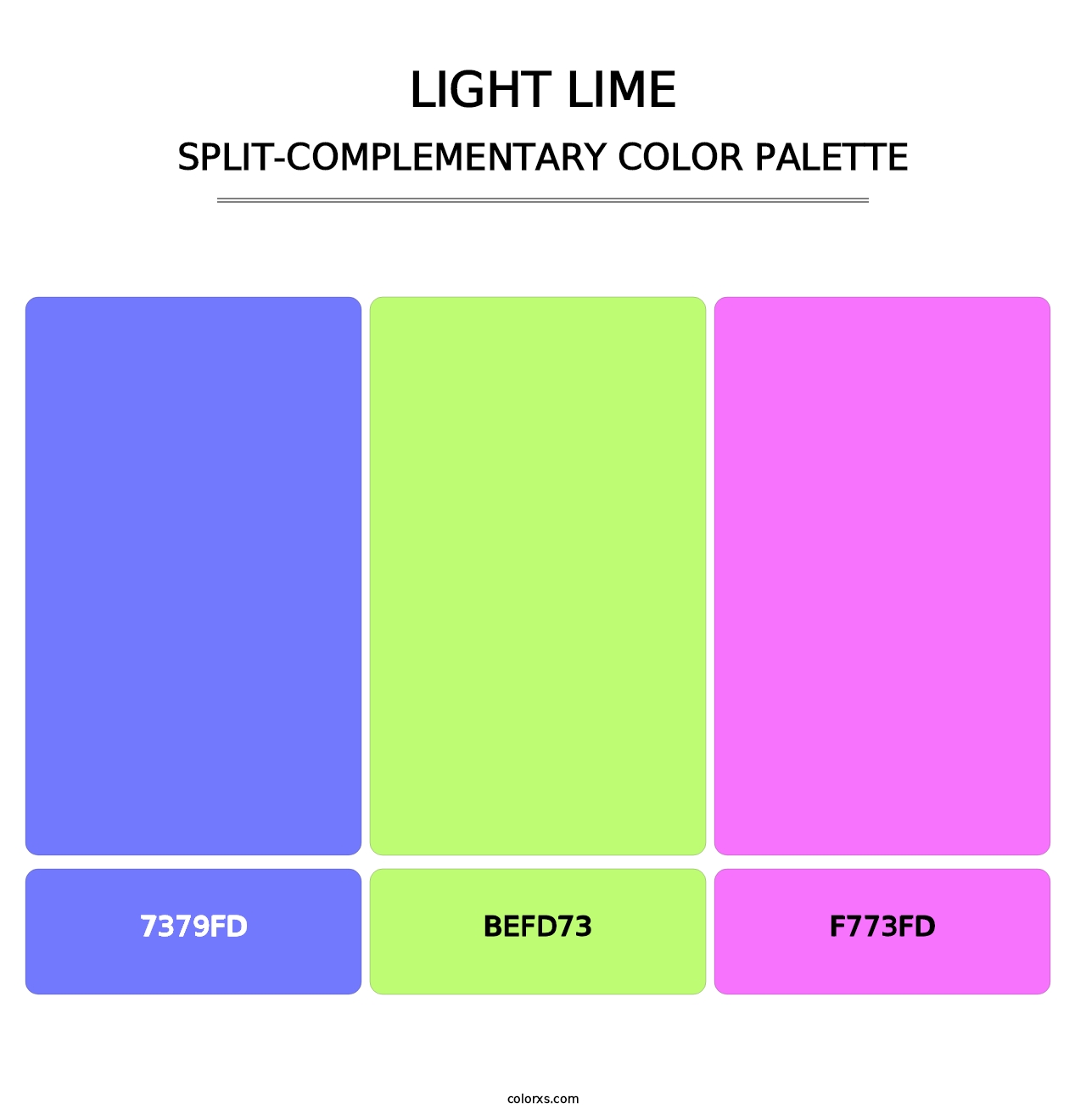 Light Lime - Split-Complementary Color Palette