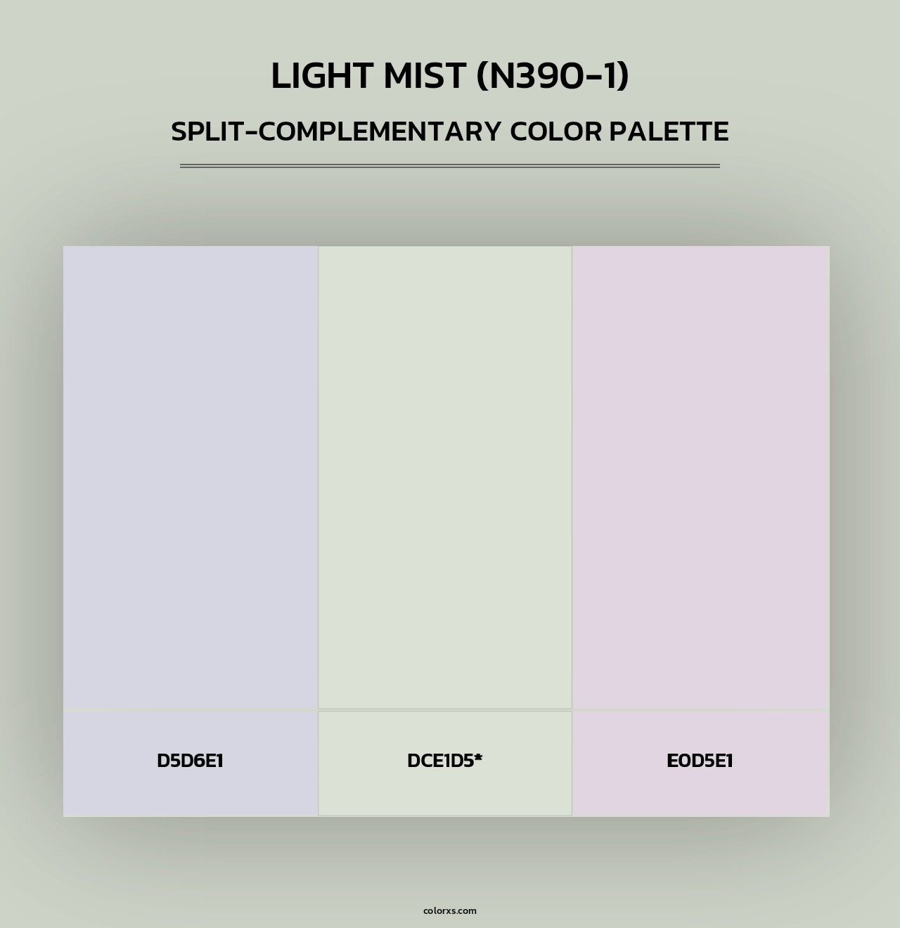 Light Mist (N390-1) - Split-Complementary Color Palette