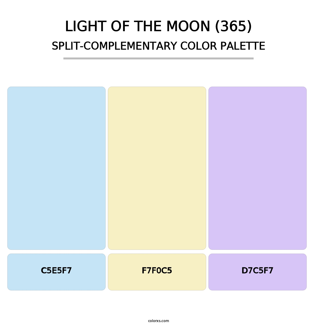 Light of the Moon (365) - Split-Complementary Color Palette