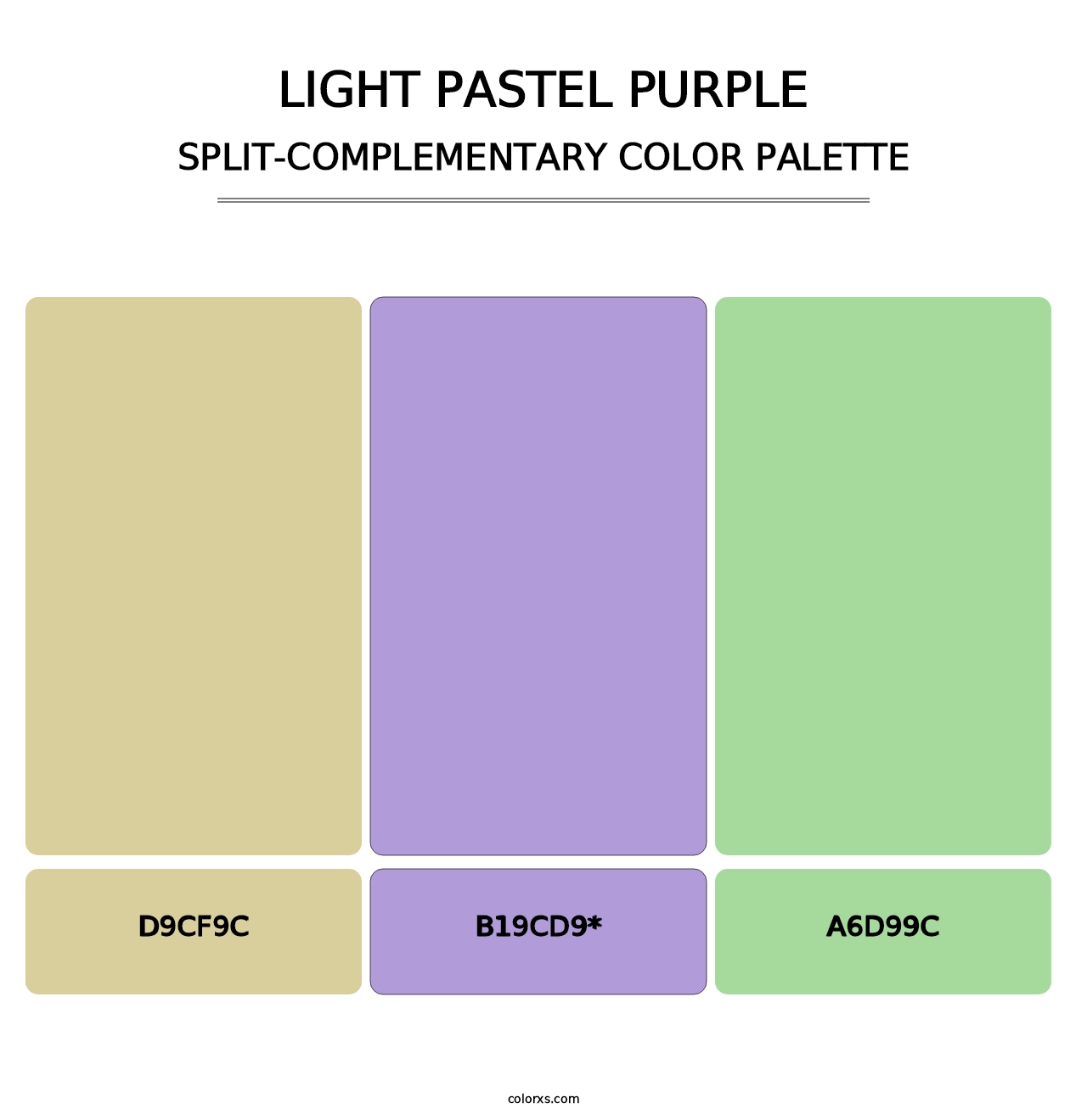 Light Pastel Purple - Split-Complementary Color Palette