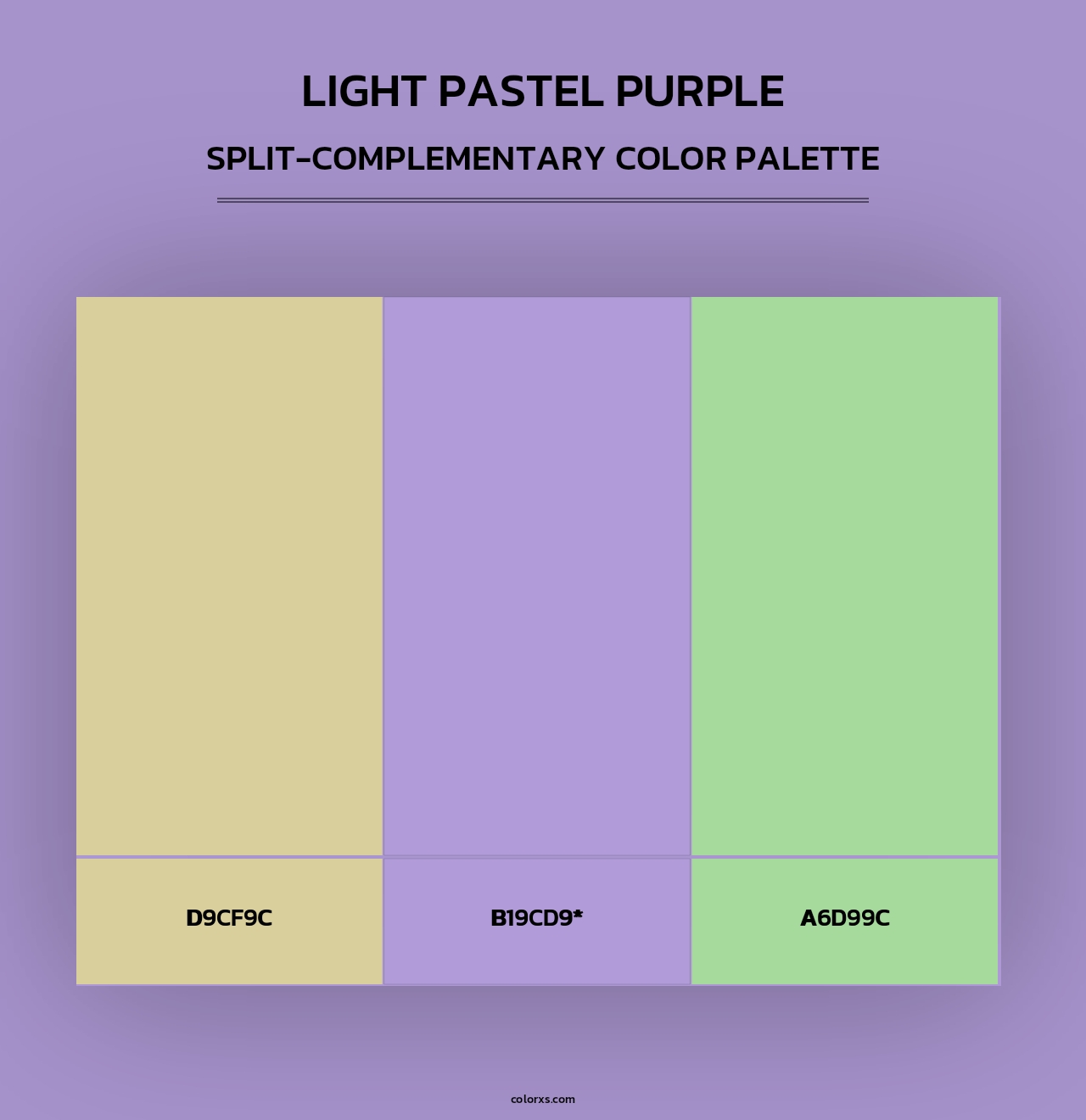 Light Pastel Purple - Split-Complementary Color Palette