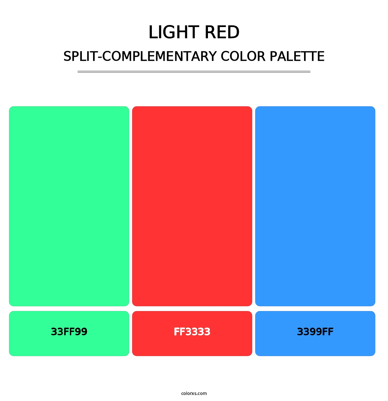Light Red - Split-Complementary Color Palette