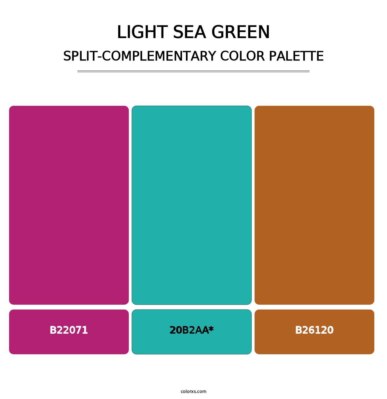 Light Sea Green - Split-Complementary Color Palette