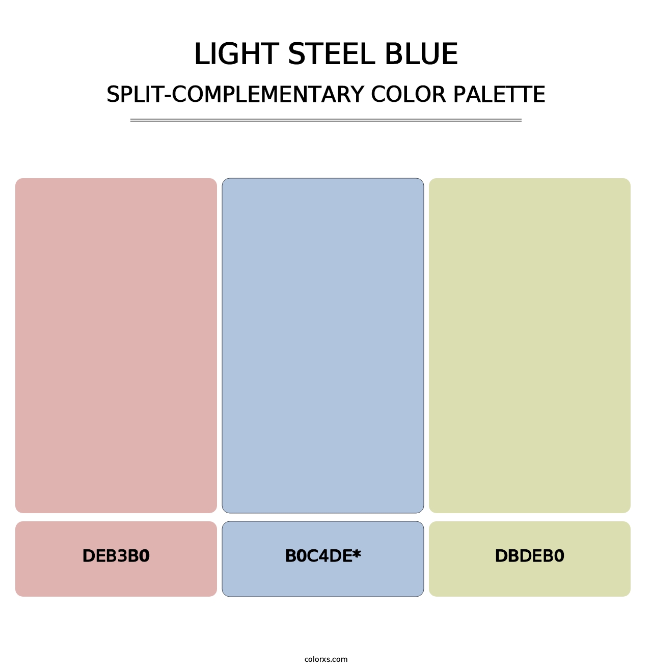 Light Steel Blue - Split-Complementary Color Palette