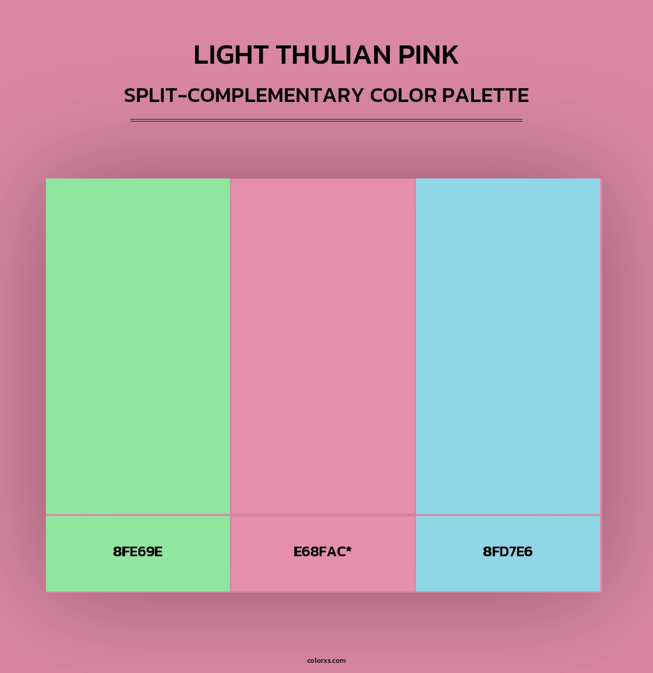 Light Thulian pink - Split-Complementary Color Palette