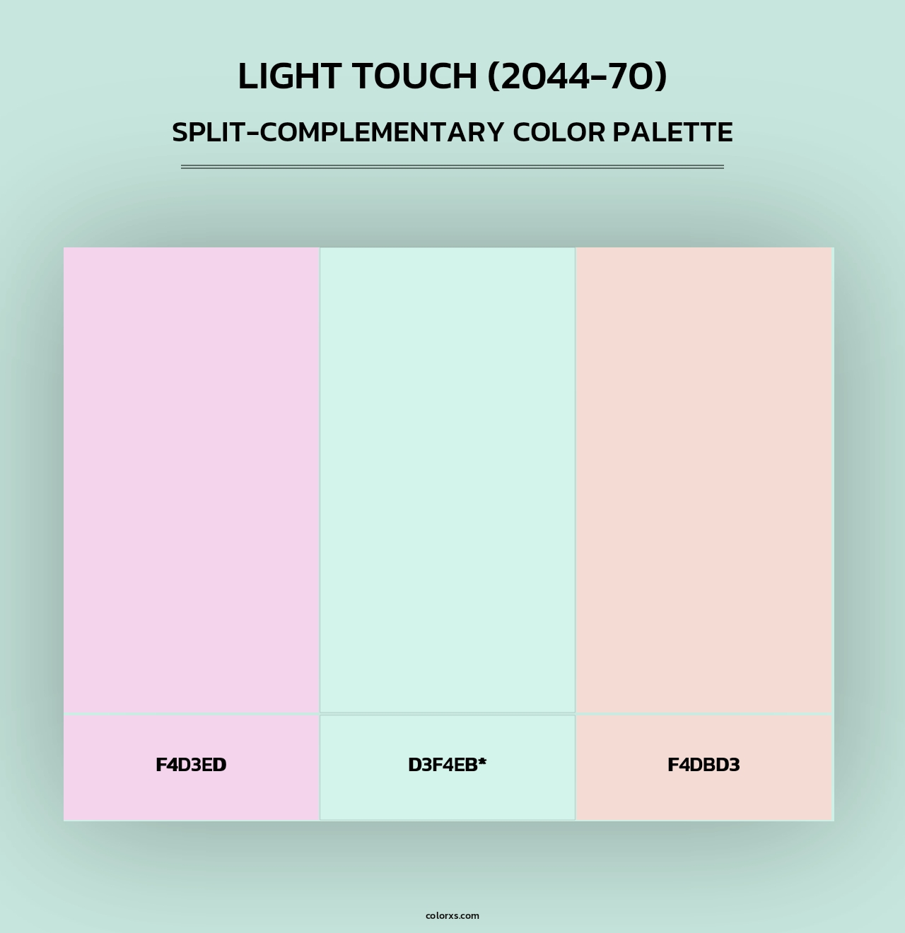 Light Touch (2044-70) - Split-Complementary Color Palette