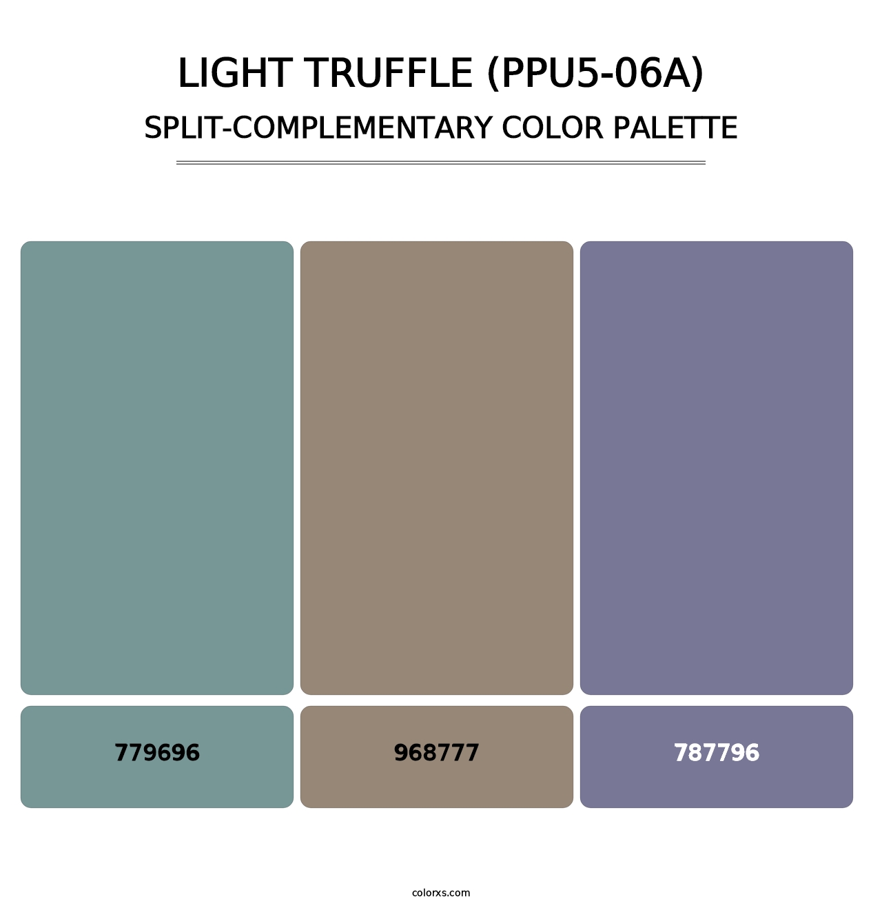 Light Truffle (PPU5-06A) - Split-Complementary Color Palette